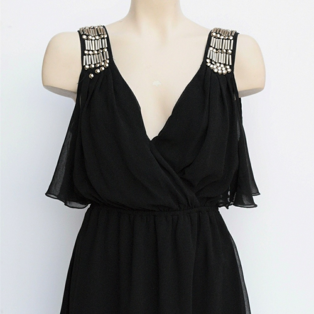Ya Los Angeles Black Grecian-Style Tunic Dress